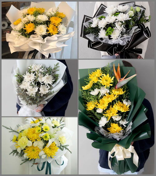 河南开封龙亭区北郊乡白事花束代送